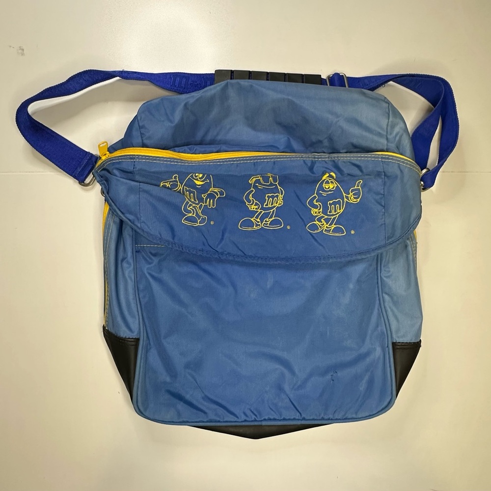 Planet Mars M&M Candy Messenger Tote Bag Blue‎ & Yellow Shoulder Bag Promotional